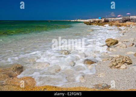 Italien, Sardinien, Oristano Provinz, Sinis-Halbinsel, weißen sandigen Strand von ist Arutas Stockfoto