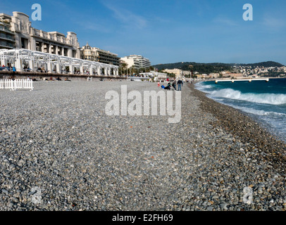 Promenade des Anglais und Lido, Ruhl Plage, Nizza, Côte d ' Azur, Frankreich Stockfoto