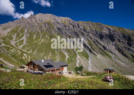 Frankreich, Savoyen, Beaufortain massiv, La Cote d'Aime, La Balme Hütte (2009m) Stockfoto