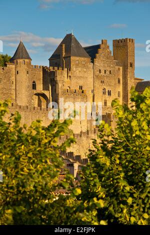 Frankreich, Aude, Carcassonne, mittelalterliche Stadt von der UNESCO als Welterbe gelistet Stockfoto