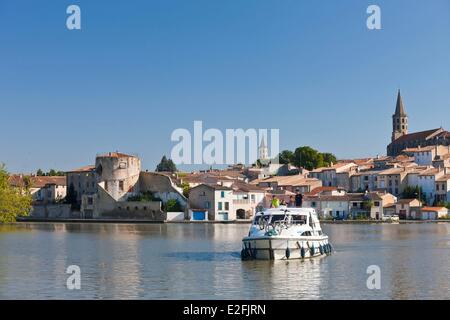 Frankreich, Aude, Castelnaudary, Canal du Midi-UNESCO-Weltkulturerbe der UNESCO, Great Basin Stockfoto