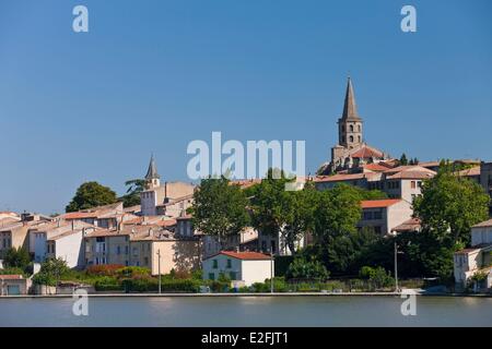 Frankreich, Aude, Castelnaudary, Canal du Midi-UNESCO-Weltkulturerbe der UNESCO, Great Basin Stockfoto