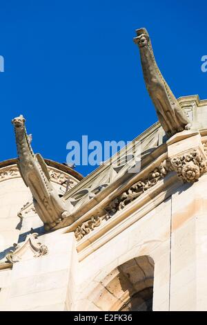 Frankreich, Seine et Marne, Melun, 16. Jahrhundert St. Aspais Kirche im flamboyant-Gotik-Stil, Wasserspeier Stockfoto