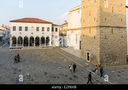 Slowenien-Koper am Mittelmeer am Hauptplatz Stockfoto