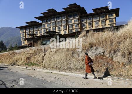 Bhutan Thimphu Hotel Taj Tashi Stockfoto