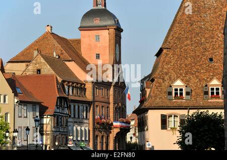 Frankreich-Bas-Rhin-Wissembourg das Rathaus und die Maison du Sel (Salzhaus) Stockfoto