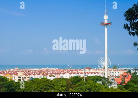 Malaysia Melaka Staat Melaka (Malacca) Altstadt Weltkulturerbe von UNESCO Taming Sari Turm Stockfoto