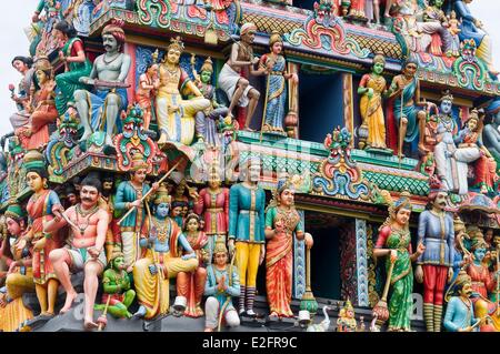 Singapur Chinatown Sri Mariamman Hindu-Tempel Stockfoto