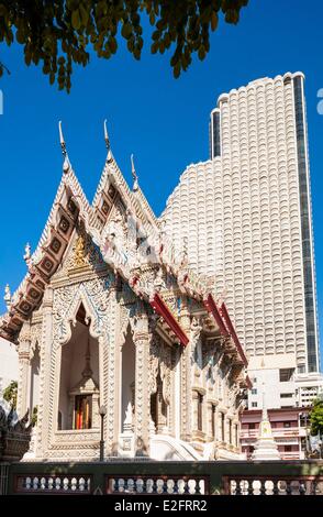 Thailand Bangkok Bang Rak-Bezirk buddhistischen Tempel Wat Suan Plu mit der Substanz des State Tower gebaut, im Jahr 1981 und bis 247 Stockfoto