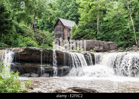 Glade Creek Grist Mill, Babcock State Park, Klippe, West Virginia Stockfoto