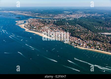 Frankreich Gironde Arcachon Badeort (Luftbild) Stockfoto