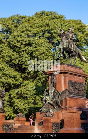 Argentinien Buenos Aires Retiro Distrikt Plaza San Martin, arrangiert von Carlos Thays Park Denkmal für General San Martin Stockfoto