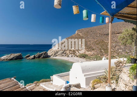 Griechenland Kykladen Inseln Folegandros Insel Agios Nikolaos-Bucht Stockfoto