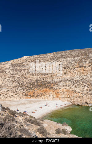 Griechenland Kykladen Inseln Folegandros Insel Livadaki Bucht Stockfoto