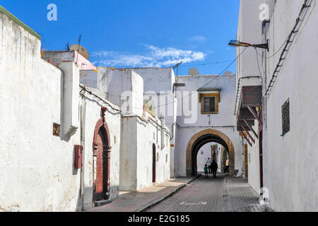 Marokko Casablanca Bezirk von Habous errichtet von dem Architekten Auguste Cadet und Edmond Brion Dice 1918 neue Medina gebaut, durch die Stockfoto