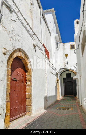 Marokko Casablanca Bezirk von Habous errichtet von dem Architekten Auguste Cadet und Edmond Brion Dice 1918 neue Medina gebaut, durch die Stockfoto