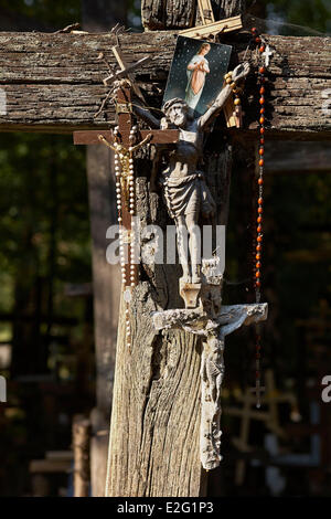 Polen Podlaskie Grabarka Polen Heiligenberg (Sanktuarium Gora Grabarka) Votiv Kreuz Stockfoto