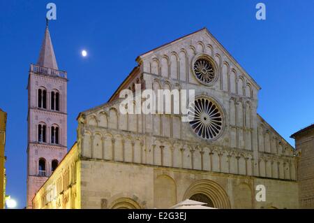 Kroatien Dalmatien dalmatinische Küste Zadar St. Anastasia-Kathedrale (Sv. Stooija) Stockfoto