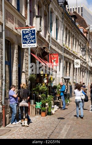 Frankreich Nord Lille Rue Peterinck in Vieux Lille (Altstadt) Stockfoto