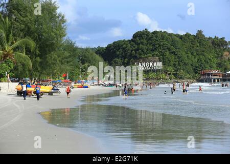 Malaysia Kedah Zustand Andaman Meer Langkawi Insel Pantai Cenang beach Stockfoto