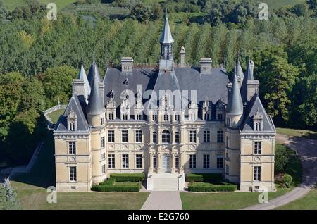 Frankreich Marne Boursault im Auftrag der Wein erzeugenden Burg von Veuve Clicquot (Luftbild) Stockfoto