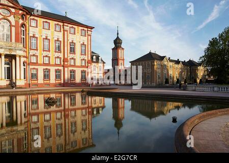 Deutschland Bade Württemberg Karlsruhe Bezirk Bruchsaler Schloss erbaut im barocken Stil der Mitte des 18. Jahrhunderts (Schloss Bruchsal) Stockfoto