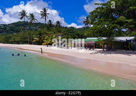 Grenada Insel Grand Anse Bay Coconut Beach restaurant Stockfoto