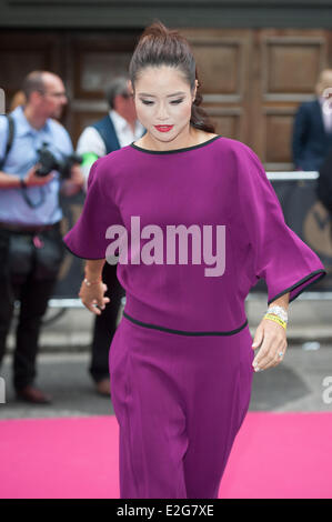 London, UK. 19. Juni 2014. Chinesische Tennis Zahler Li Na kommt auf der WTA-Pre-Wimbledon-Party am Kensington Roof Gardens am Donnerstag, 19. Juni 2014 statt. Bildnachweis: Heloise/Alamy Live-Nachrichten Stockfoto