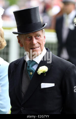 Ascot, Windsor, UK. 19. Juni 2014. Porträt von Prinz Philip. Ascot Racecourse. (Prinz Philip, Royals, Portraet, Portrait, Porträt) 551D190614ROYALASCOT. JPG (c) Credit: Frank Sorge /Caro /Alamy Live-Nachrichten) Stockfoto