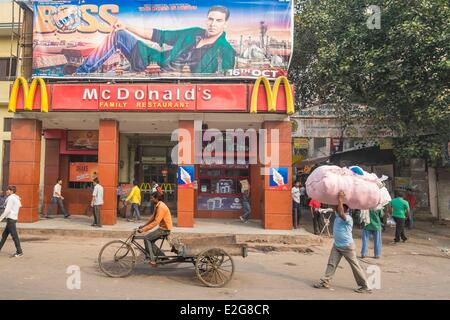 Indien Old Delhi Chandni Chowk des Restaurants Mac Donald Stockfoto