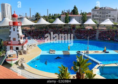 Portugal Lissabon Zoologischer Garten das Delphinarium Stockfoto