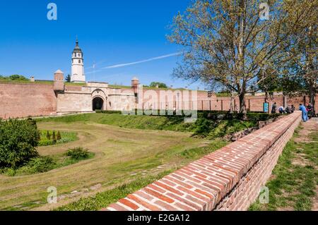 Haupteingang Park in Serbien Belgrad und Wälle der Kalemegdan-Festung Stockfoto