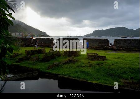 Panama Doppelpunkt Provinz Portobelo als Welterbe von UNESCO San Jeronimo Fort aus der spanischen Kolonialzeit aufgeführt Stockfoto