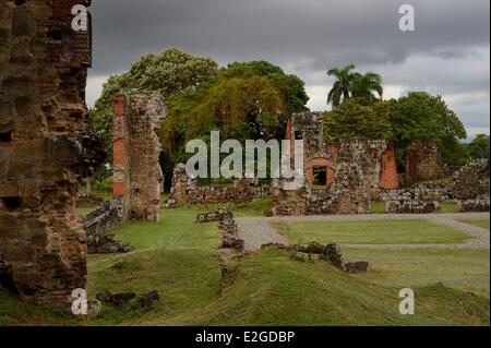 Panama Panama City Panama Viejo historische Ruinen, original Panama-Stadt und erste spanische Stadt auf Pazifikküste historische Stätte Weltkulturerbe von UNESCO Ruines du Couvent de Schmauses Stockfoto