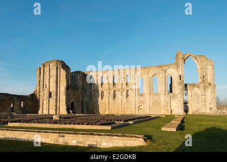 Frankreich Vendee Maillezais Saint-Pierre de Maillezais Kathedrale und Ruinen der alten Abteikirche Stockfoto