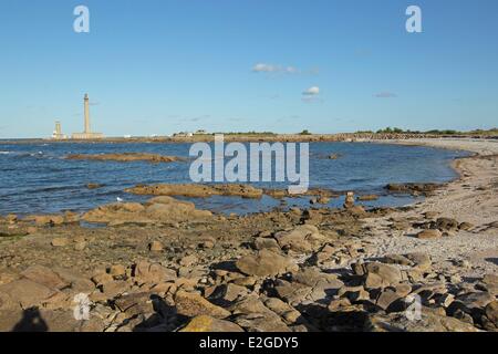 Frankreich Manche Gatteville Phare Pointe de Barfleur Leuchtturm gatteville Stockfoto