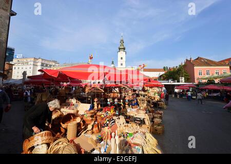 Kroatien Zagreb Kaptol Bezirk Dolac Markt wichtigsten Stadt Stockfoto