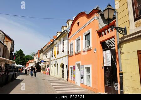 Kroatien Zagreb Kaptol Altstadt Tkalciceva Straße Stockfoto