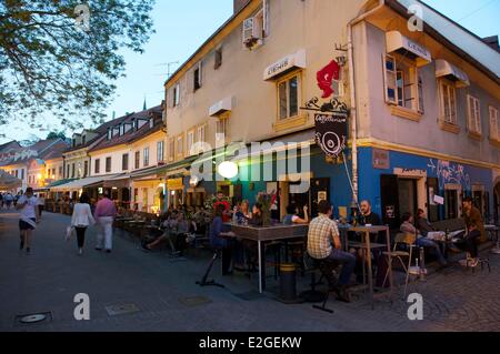 Kroatien Zagreb Kaptol Altstadt Tkalciceva Straße Stockfoto