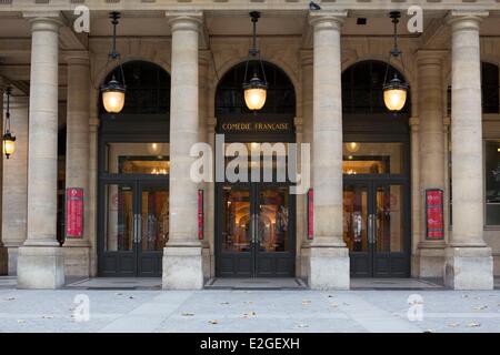 Frankreich-Paris-Fassade des Theaters La Comedie Francaise Stockfoto