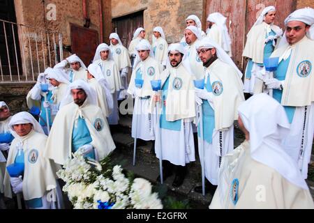 Italien-Sizilien-Enna-Prozession des Karfreitags Stockfoto
