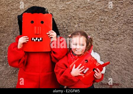 Italien Sizilien Prizzi Ostern Sonntag Tanz der Teufel Stockfoto