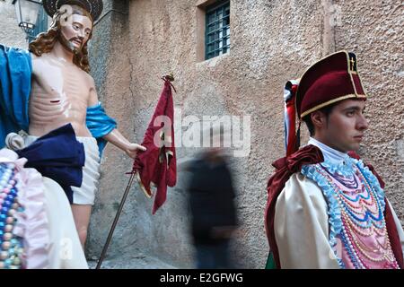 Italien Sizilien Prizzi Ostern Sonntag Tanz der Teufel Stockfoto