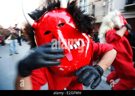 Italien Sizilien Prizzi Ostern Sonntag Tanz der Teufel Stockfoto