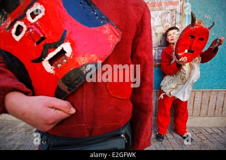 Italien Sizilien Prizzi Ostern Sonntag Tanz der Teufel Stockfoto