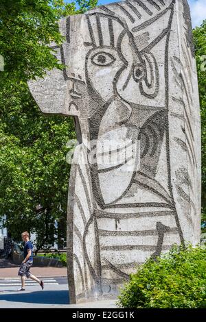 Niederlande Südholland Rotterdam Westersingel Skulptur mit dem Titel Sylvette (1970) von Pablo Picasso Stockfoto