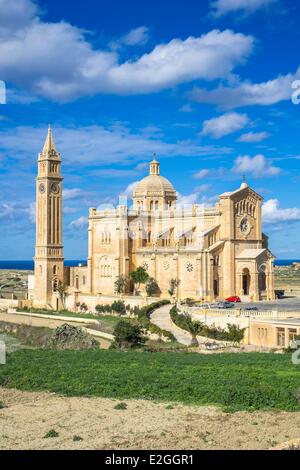 Malta Gozo Insel Gharb Ta'Pinu Basilika Stockfoto