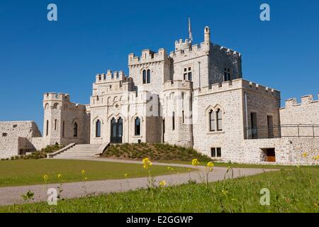 Frankreich Pas De Calais Condette Hardelot Burg Tudor-Stil Herrenhaus erbaut Anfang des zwanzigsten Jahrhunderts auf Fundamenten einer Burg Stockfoto