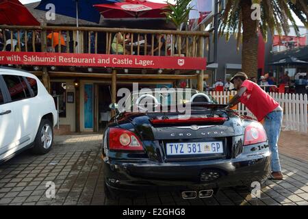 Provinz Gauteng Südafrika Johannesburg Soweto Orlando Gegend in der Gemeinde Vilakazi Street Mandela lebte ist ein trendiger Ort geworden. Stockfoto