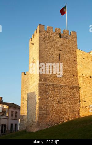 Portugal Algarve Faro Bezirk Loule Schlossturm Stockfoto